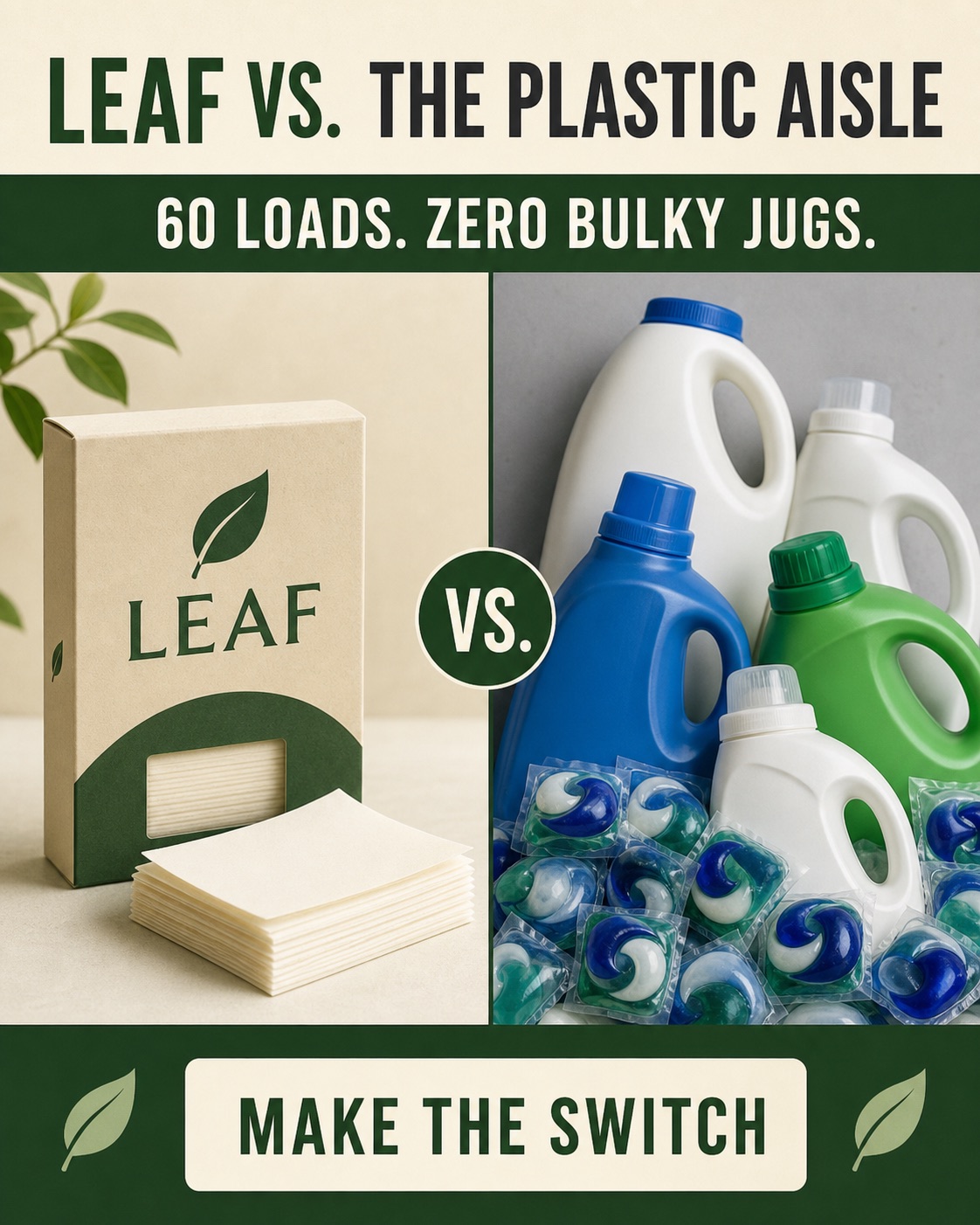 Us versus them laundry sheets ecommerce static ad
