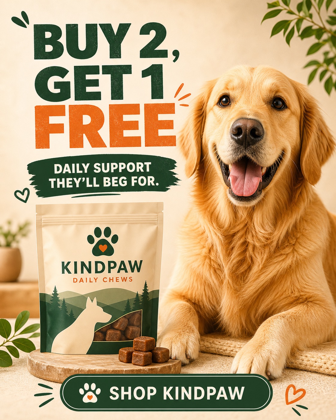 Lifestyle pet wellness ecommerce static ad